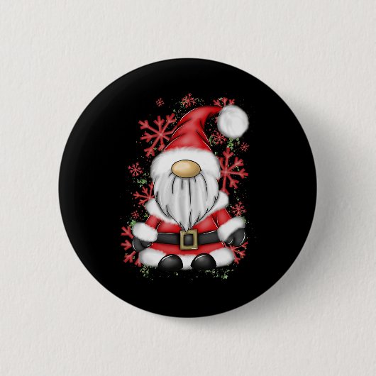 Badge Rond 5 Cm Hommes de Noël M. Claus Père Noël Gnome Noël Paja (Devant)