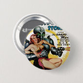 Badge Rond 5 Cm Hommes d'ombre de l'espace (Devant & derrière)