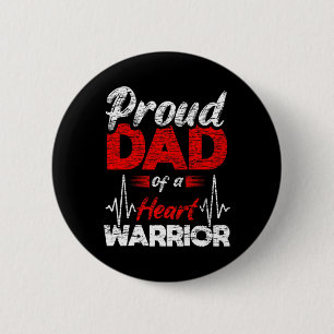 Badge Rond 5 Cm Hommes Fier Papa D'Un Coeur Guerrier Coeur Coeur C