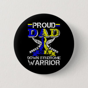 Badge Rond 5 Cm Hommes Fier Papa D'Un Costume De Guerrier Du Syndr
