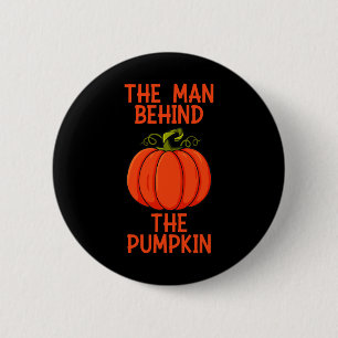 Badge Rond 5 Cm Hommes Halloween L'Homme Derrière Le Citrouille