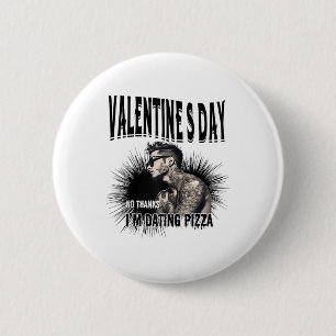 Badge Rond 5 Cm Hommes pour anti-Valentine's Day Enked Man Tattooe