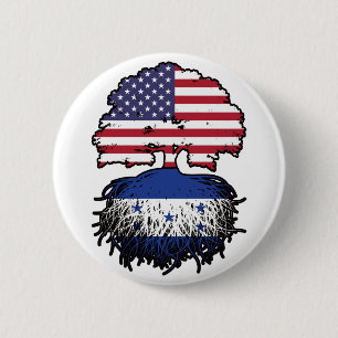 Badge Rond 5 Cm Honduras Amérique États-Unis drapeau des racines d