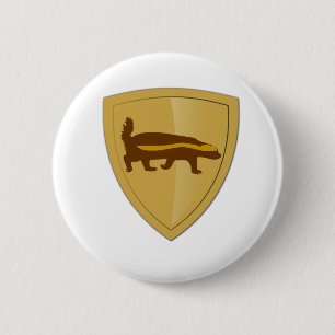 Badge Rond 5 Cm Honey Badger Shield & Crest