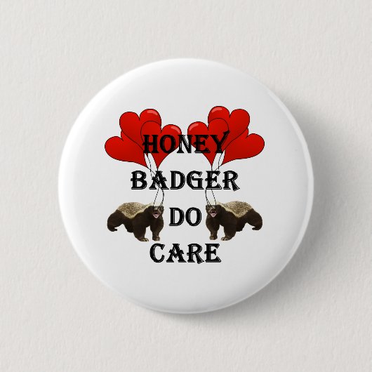 Badge Rond 5 Cm Honey badger s'occupe (Devant)
