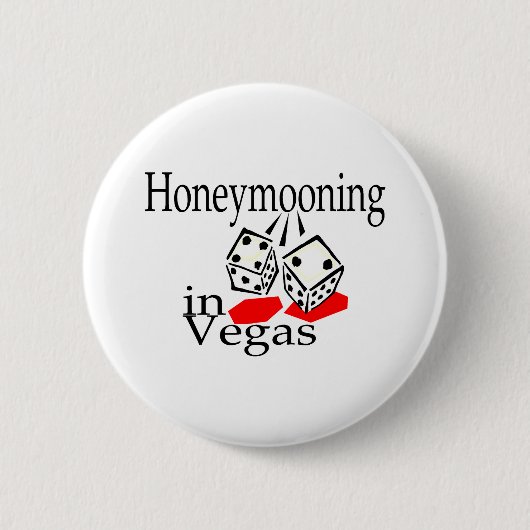 Badge Rond 5 Cm Honeymooning à Vegas (Devant)