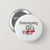 Badge Rond 5 Cm Honeymooning à Vegas (Devant & derrière)