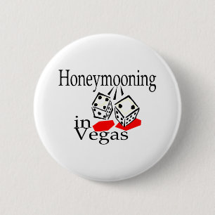 Badge Rond 5 Cm Honeymooning à Vegas