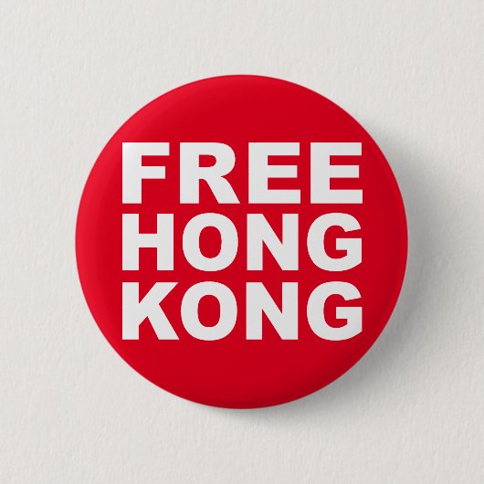 Badge Rond 5 Cm Hong Kong libre (Devant)