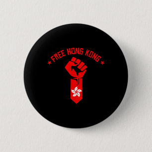 Badge Rond 5 Cm Hong Kong Libre - Résiste Au Drapeau De Hong Kong