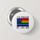 Badge Rond 5 Cm Honnêtement, mais ne haïssez pas, fière alliée hom (Devant & derrière)