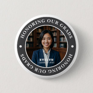 Badge Rond 5 Cm Honorer nos diplômés 20XX Photo de remise de dip