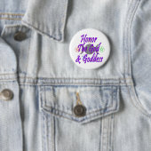 Badge Rond 5 Cm Honorez Dieu et la déesse (En situation)