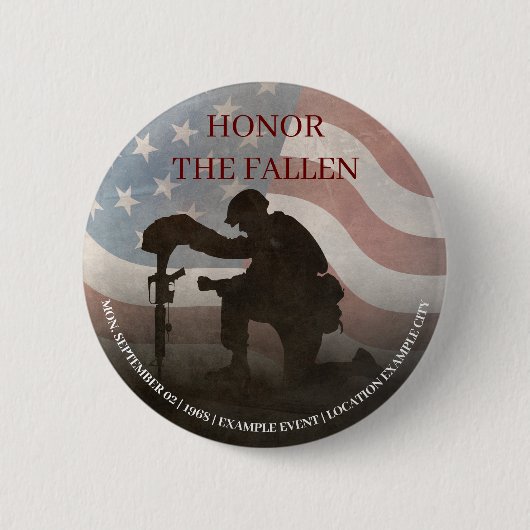 Badge Rond 5 Cm Honorez les Morts (Devant)