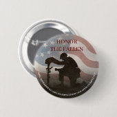 Badge Rond 5 Cm Honorez les Morts (Devant & derrière)