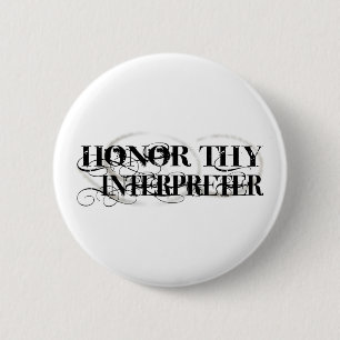 Badge Rond 5 Cm Honorez Thy interprète