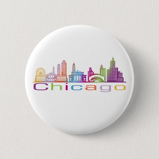 Badge Rond 5 Cm Hoodie de Chicago City (Devant)
