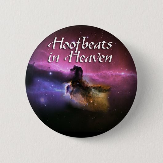 Badge Rond 5 Cm Hoofbeats dans le ciel (Devant)
