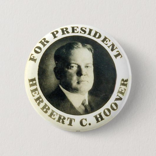 Badge Rond 5 Cm Hoover pour le président - bouton (Devant)