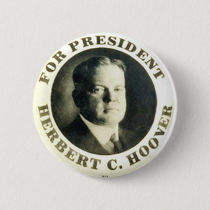 Badge Rond 5 Cm Hoover pour le président - bouton