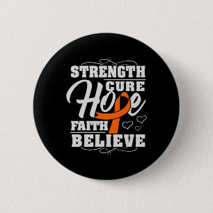 Badge Rond 5 Cm Hope Faith Croit Leucémie Cancer Sensibilisation R