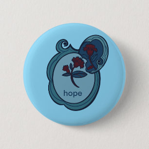 Badge Rond 5 Cm Hope Floral NatureInspecred Button