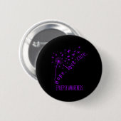 Badge Rond 5 Cm Hope Love Cure Epilepsy Awareness T (Devant & derrière)