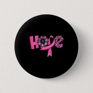 Badge Rond 5 Cm Hope Pink Ribbon Leopard Sunflower Breast Cancer A