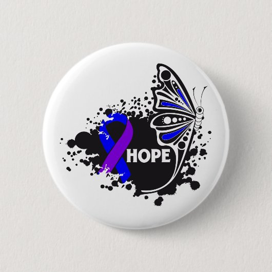 Badge Rond 5 Cm Hope Rheumatoid Arthrite papillon (Devant)