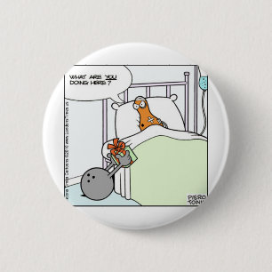 Badge Rond 5 Cm Hôpital de Bowling T-shirts drôles Cartes Tasses C