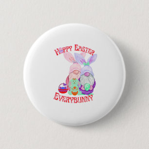 Badge Rond 5 Cm Hoppy Easter Everybunt et gnome