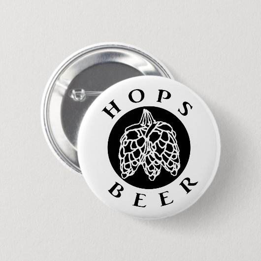 Badge Rond 5 Cm Hops Beer (Devant & derrière)