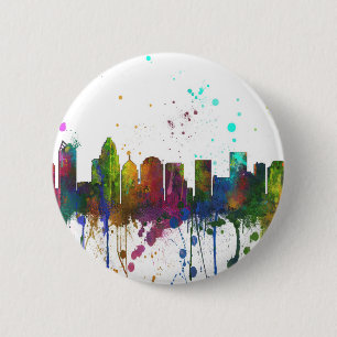 BADGE ROND 5 CM HORIZON DE CHARLOTTE, LA CAROLINE DU NORD