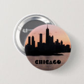 Badge Rond 5 Cm Horizon de Chicago (Devant & derrière)
