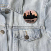 Badge Rond 5 Cm Horizon de Chicago (En situation)