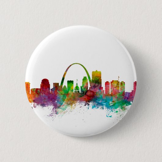 Badge Rond 5 Cm Horizon de St Louis Missouri (Devant)