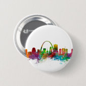 Badge Rond 5 Cm Horizon de St Louis Missouri (Devant & derrière)