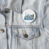Badge Rond 5 Cm Horizon de Toronto (En situation)