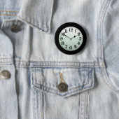 Badge Rond 5 Cm horloge de goupille (En situation)