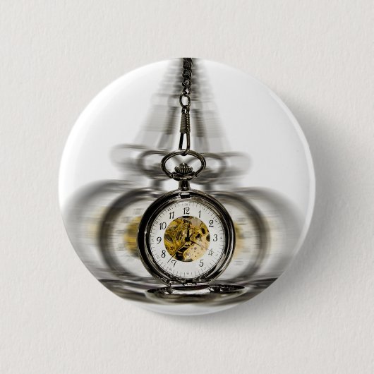 Badge Rond 5 Cm Horloge de rotation d'hypnose (Devant)