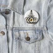 Badge Rond 5 Cm Horloge de rotation d'hypnose (En situation)