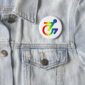 Badge Rond 5 Cm Horray pour les gens étranges dans les chaises ! (En situation)