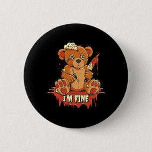 Badge Rond 5 Cm Horreur mignonne Vampire Je suis belle Ours Hallow