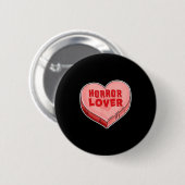 Badge Rond 5 Cm Horror Lover Candy Heart Valentines Day Halloween (Devant & derrière)