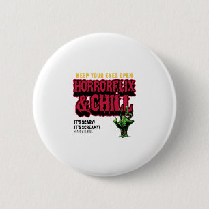 Badge Rond 5 Cm Horrorflix Et Chaleur