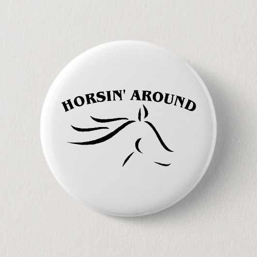 Badge Rond 5 Cm Horsin autour (Devant)