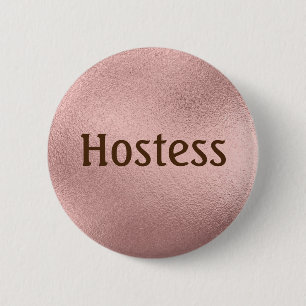 Badge Rond 5 Cm Hostess Rose gold Bridal shower Gifts Wedding