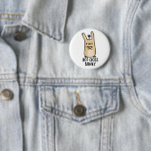Badge Rond 5 Cm Hot Cross Bunny Funny Angry Rabbit Pun (En situation)