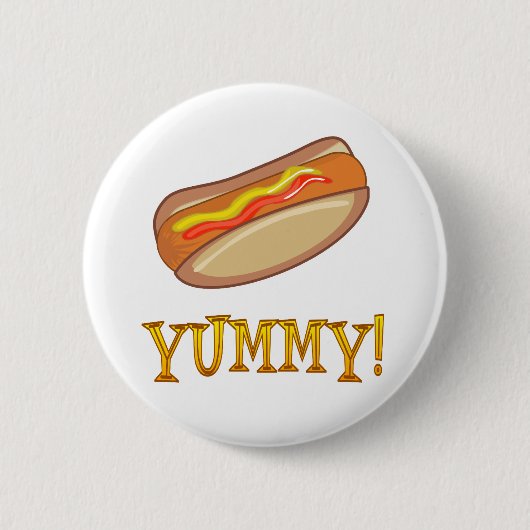 Badge Rond 5 Cm Hot-dog (Devant)