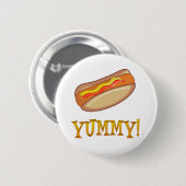 Badge Rond 5 Cm Hot-dog (Devant & derrière)